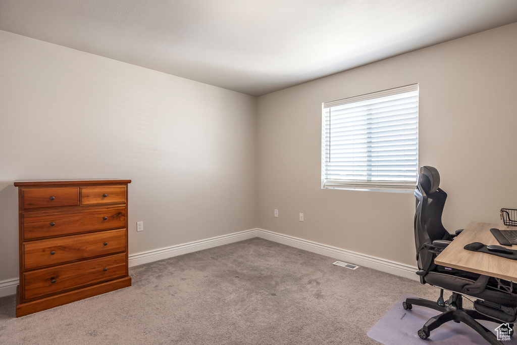 View of carpeted office space