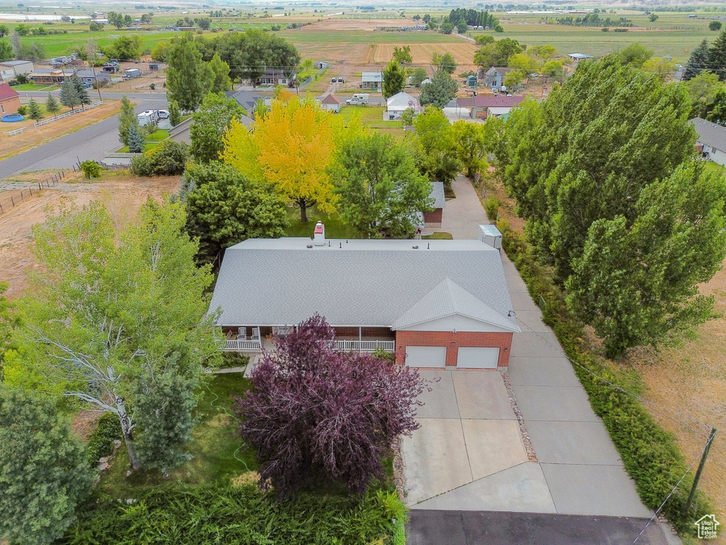 Birds eye view of property