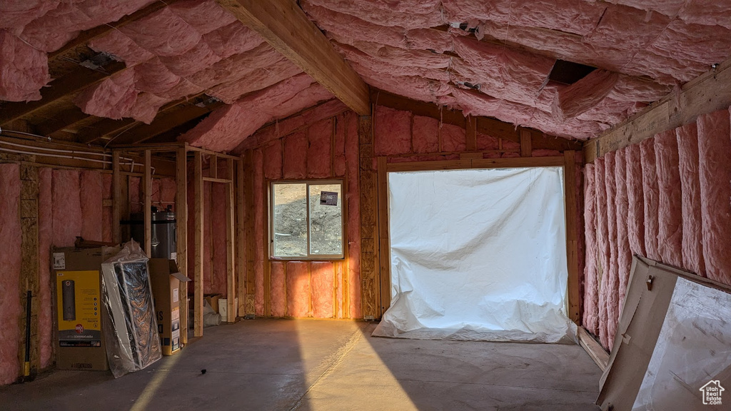 View of unfinished attic