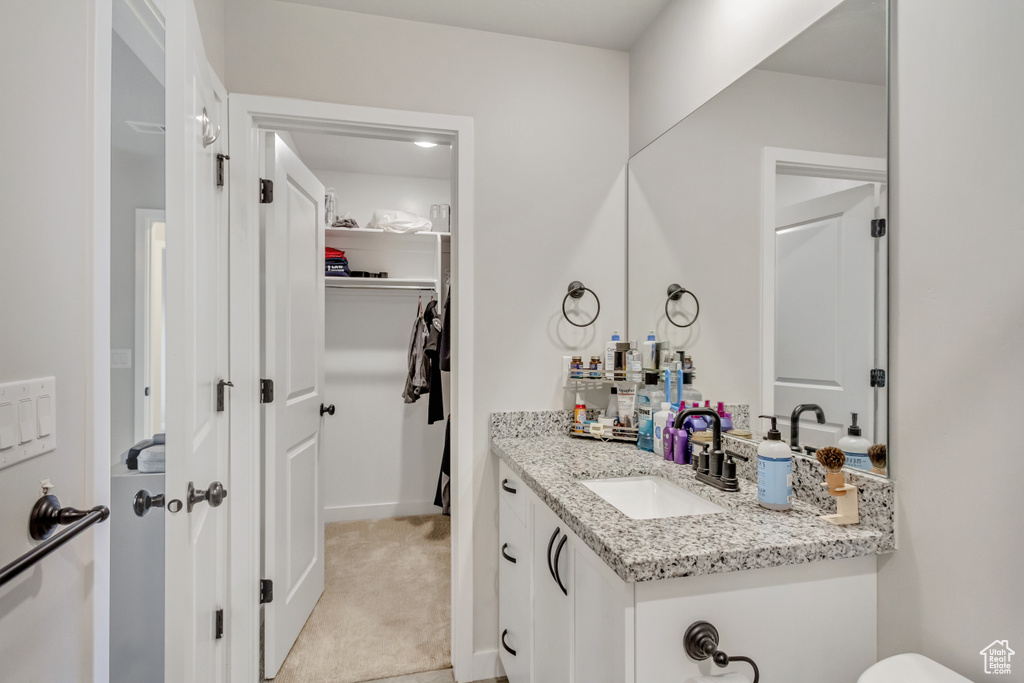 Bathroom featuring vanity