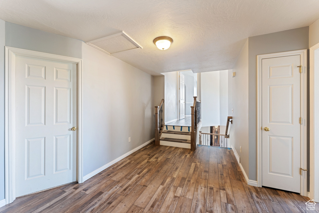 Interior space featuring hardwood / wood-style flooring