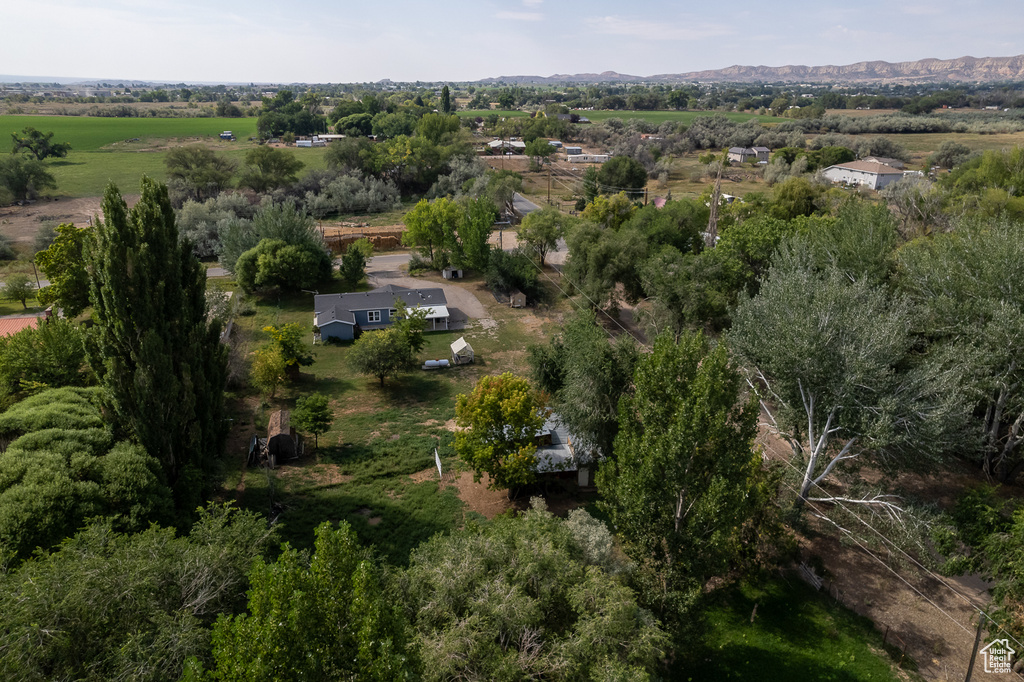 Aerial view with a rural view