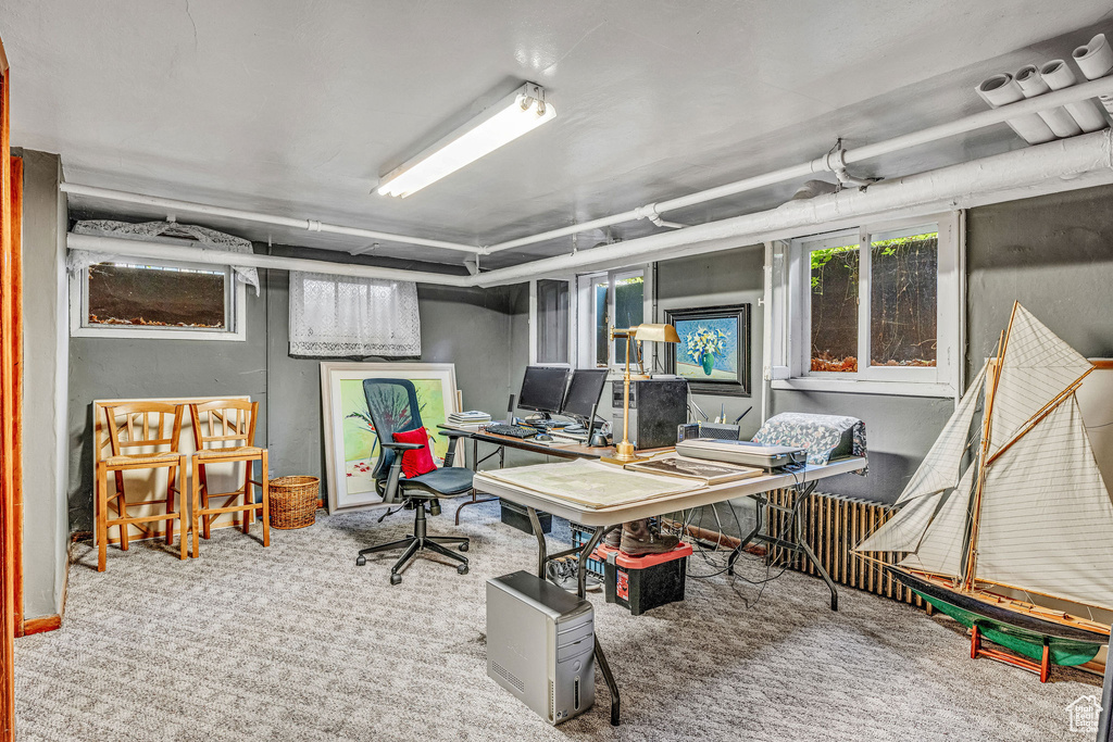 View of carpeted office