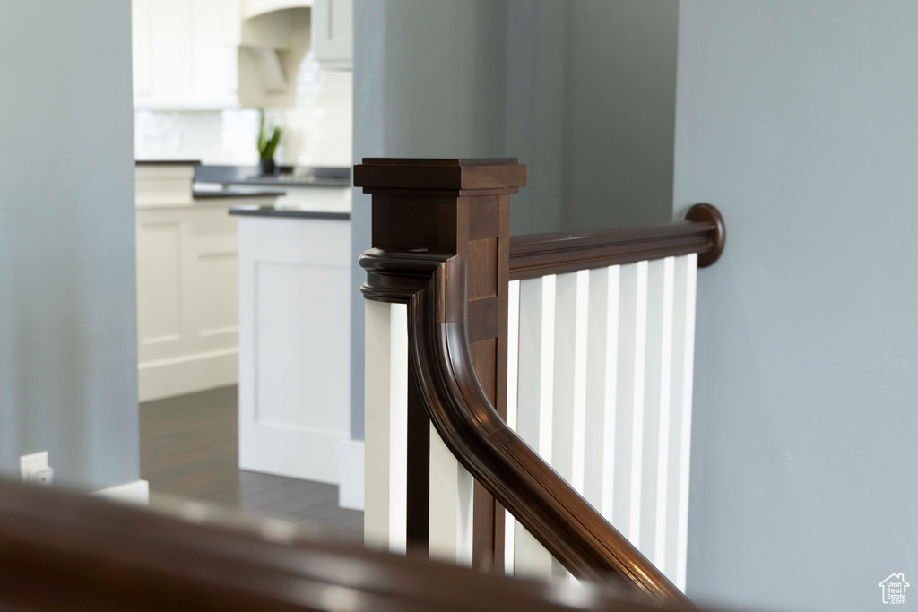 Interior space with white cabinets