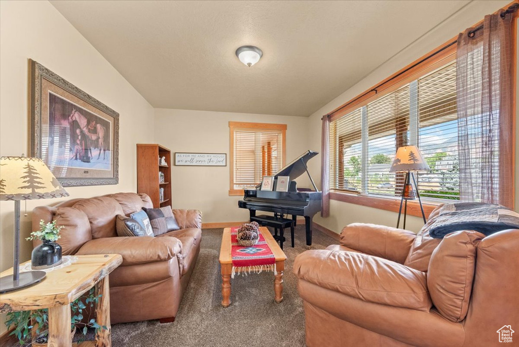 Living room with carpet