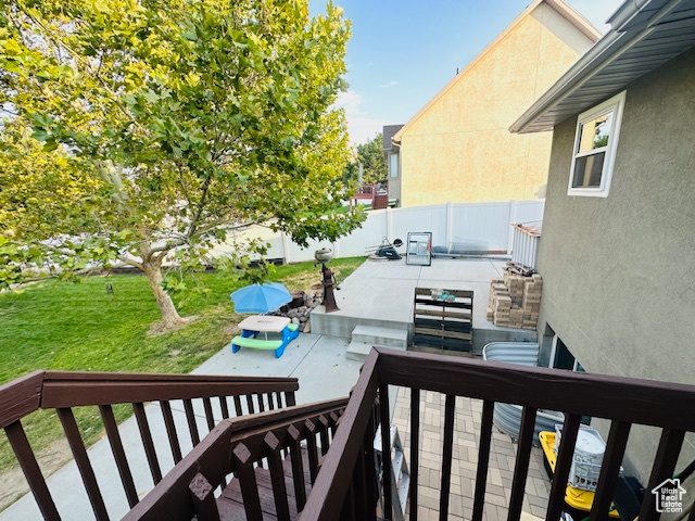 Balcony featuring a patio area