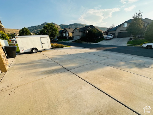 View of street with a mountain view