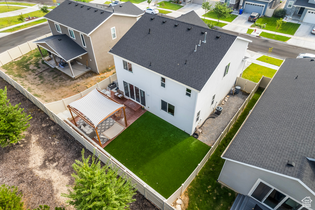 Birds eye view of property