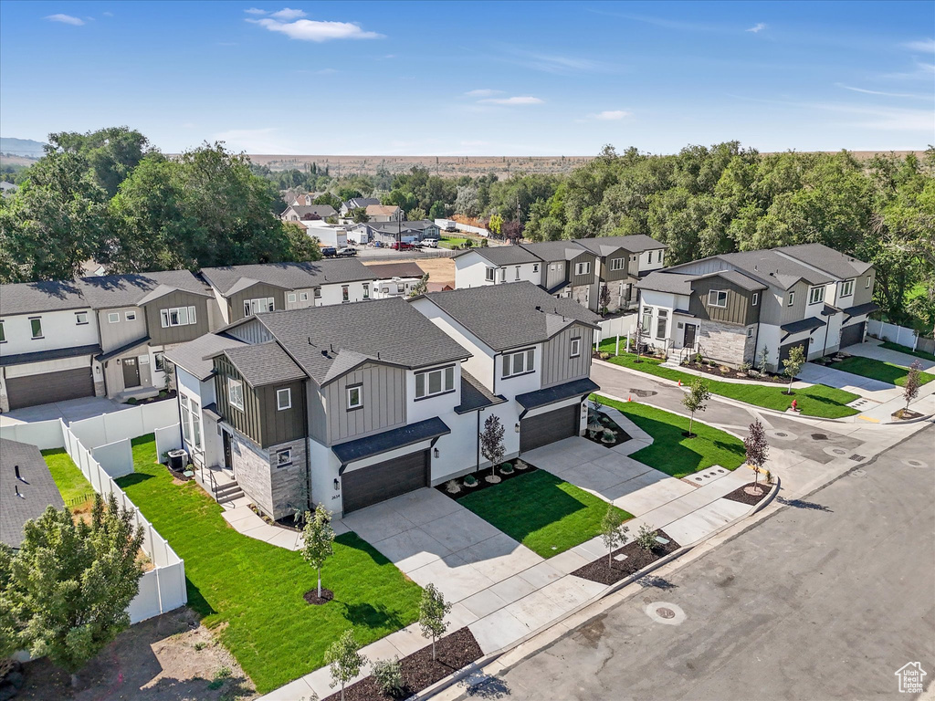 Birds eye view of property