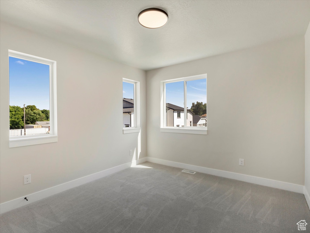 Unfurnished room featuring carpet flooring