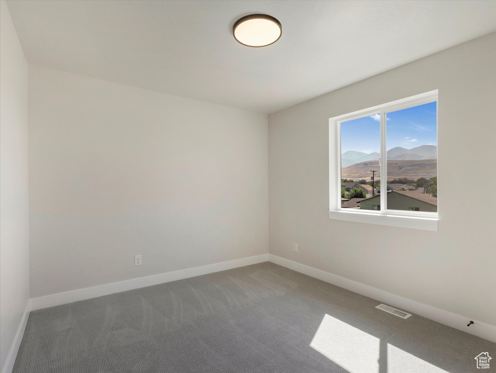 Unfurnished room featuring carpet