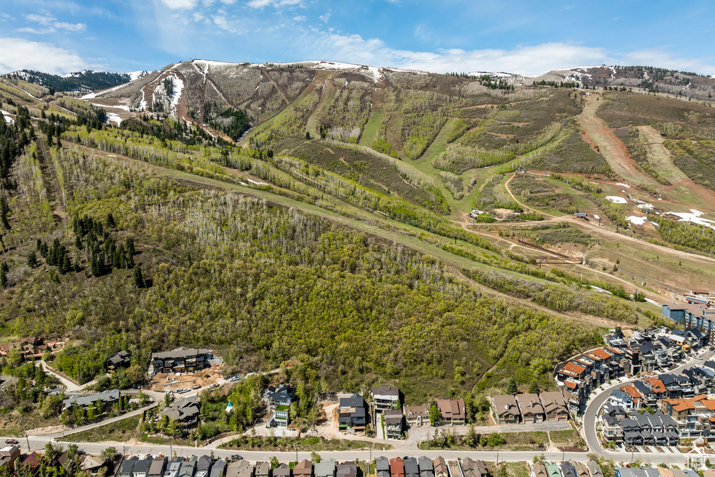 Bird's eye view featuring a mountain view