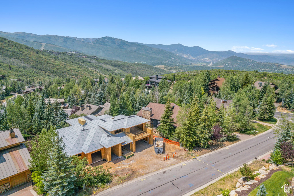 Bird's eye view featuring a mountain view