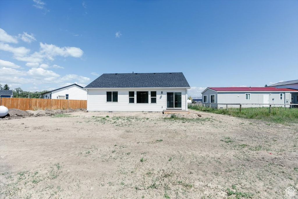 View of rear view of property