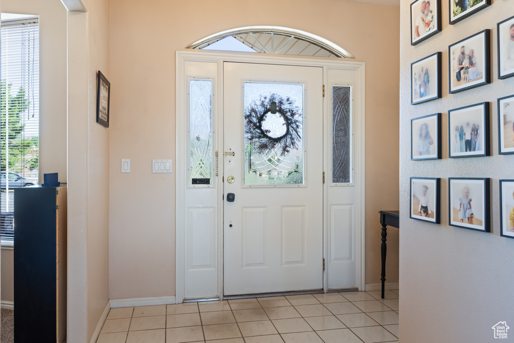 View of tiled entrance foyer