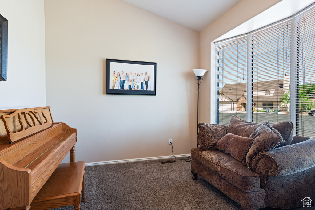 View of carpeted living room