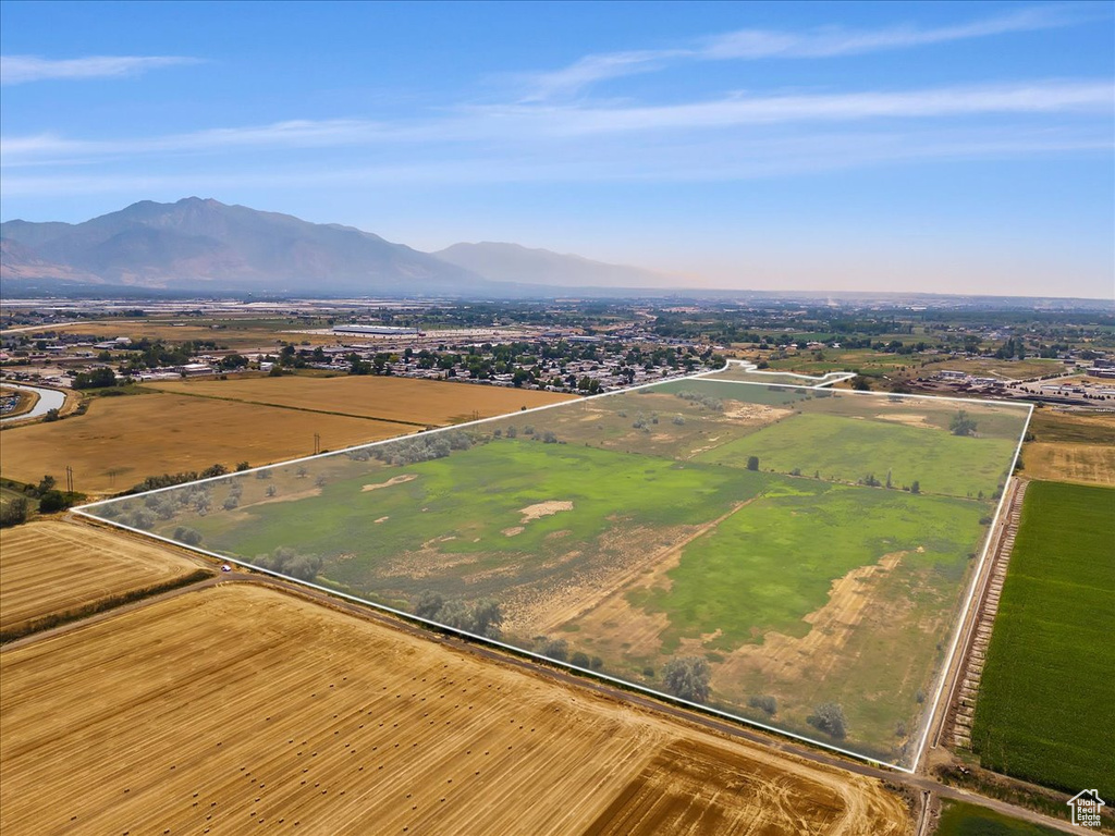 Bird\'s eye view featuring a rural view and a mountain view