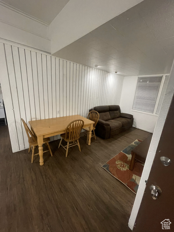 Interior space featuring hardwood / wood-style flooring