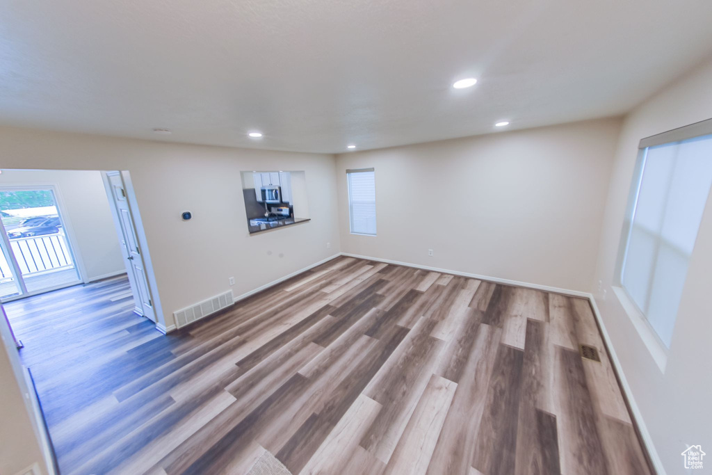 Interior space with wood-type flooring