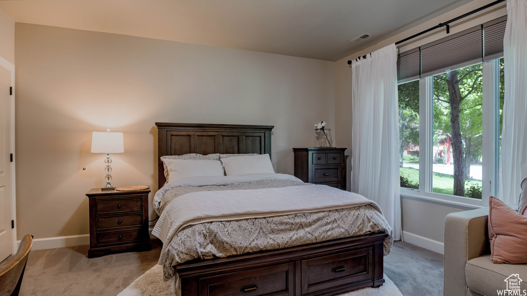 View of carpeted bedroom