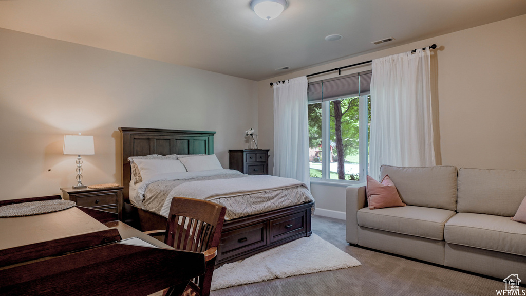 View of carpeted bedroom