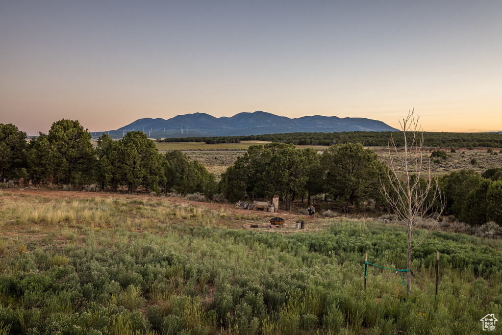 Mountain view with a rural view