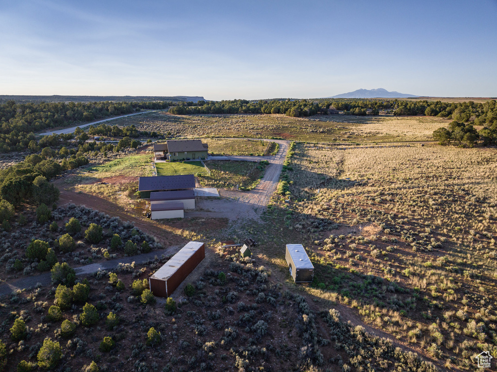 Bird\'s eye view with a rural view