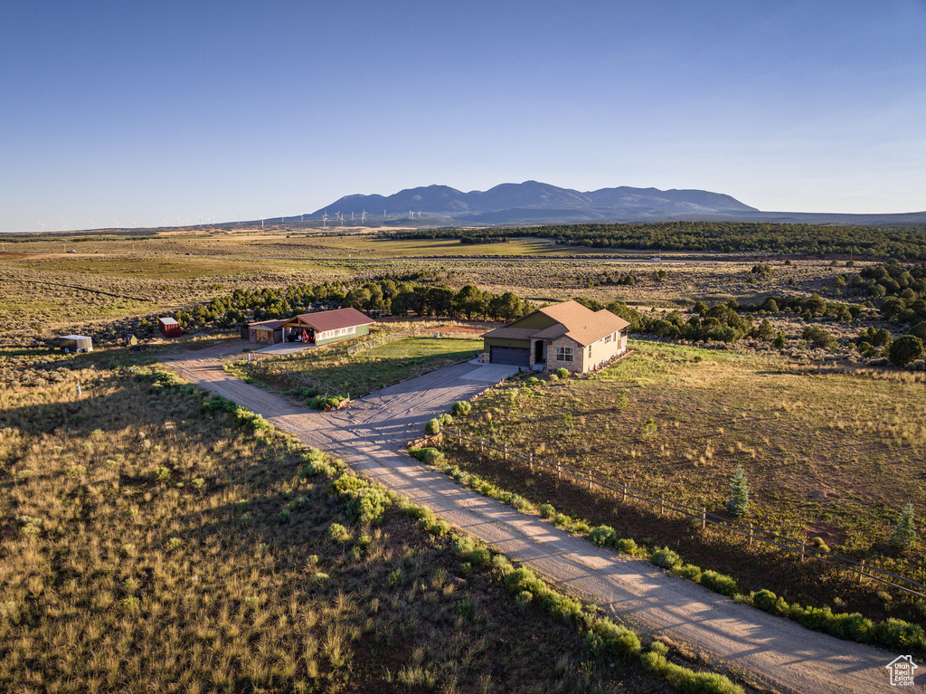 Property view of mountains featuring a rural view