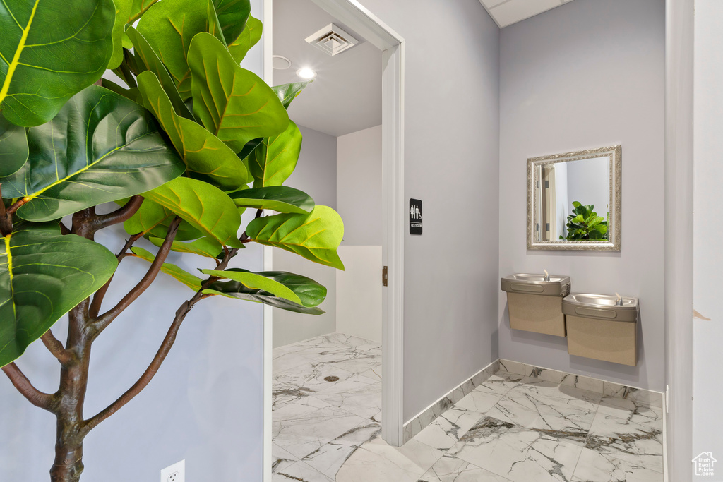 Interior space featuring tile patterned flooring