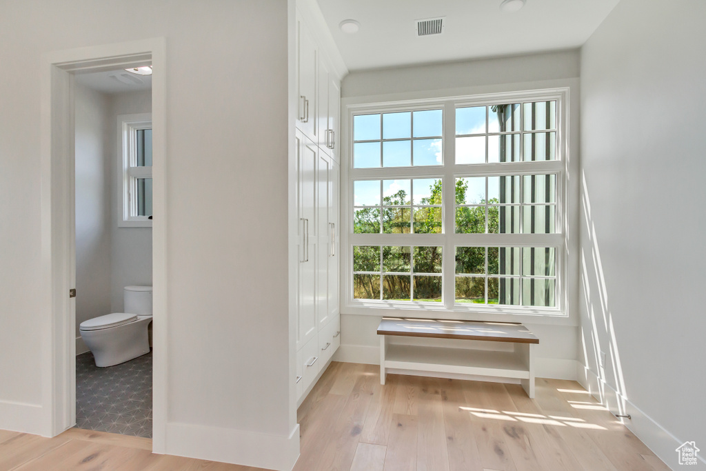 Interior space featuring light hardwood / wood-style floors