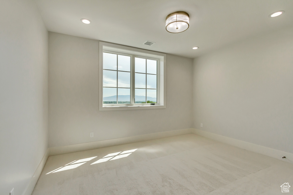 View of carpeted spare room