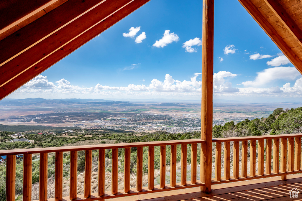 View of wooden deck