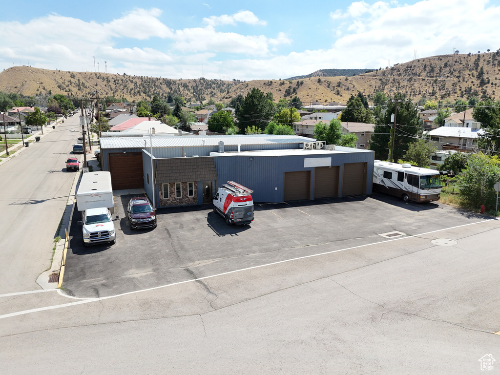 Exterior space with a mountain view