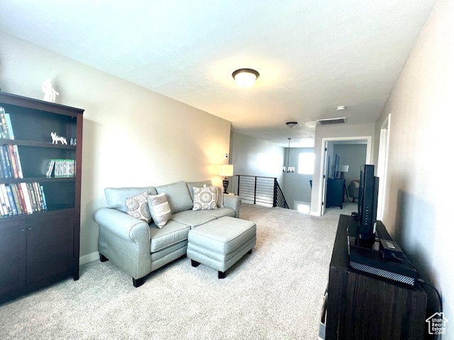 View of carpeted living room