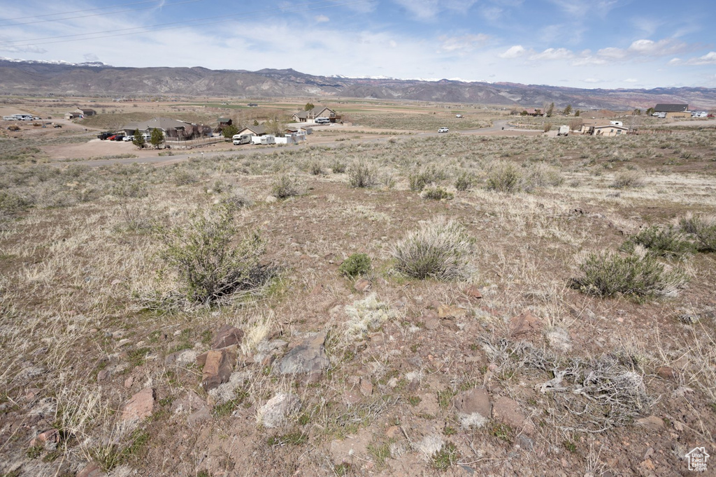 Aerial view with a rural view and a mountain view