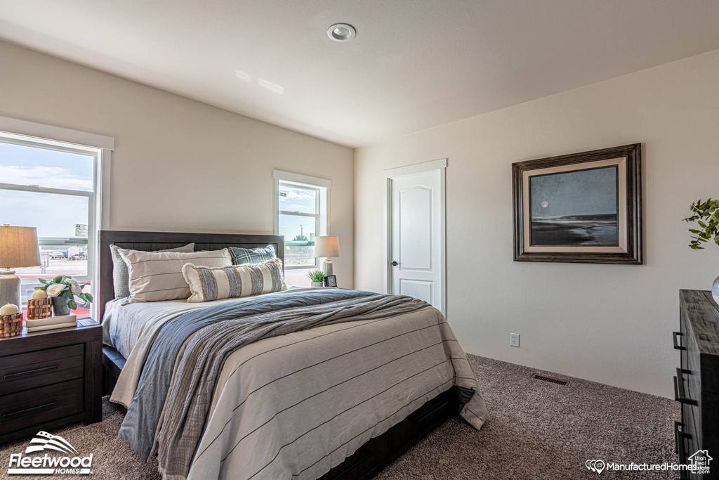 View of carpeted bedroom