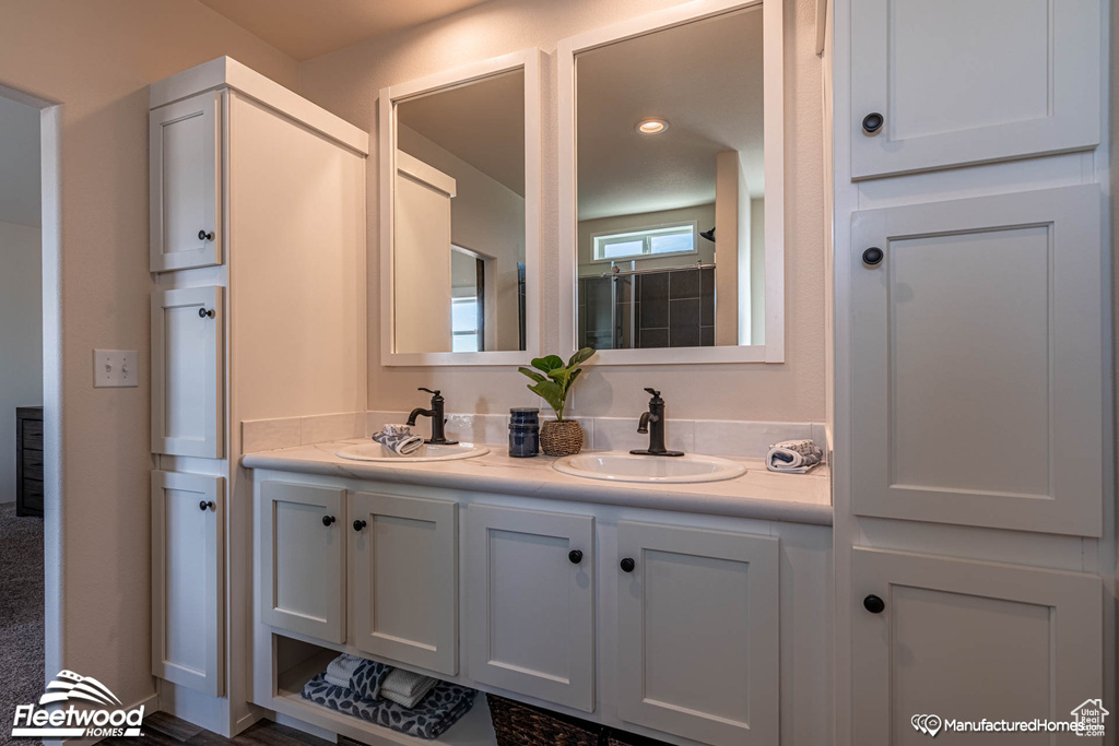 Bathroom with double vanity