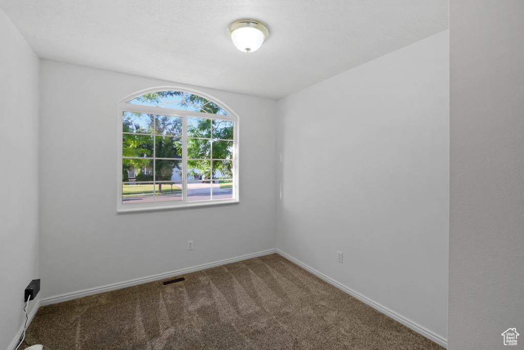 View of carpeted spare room