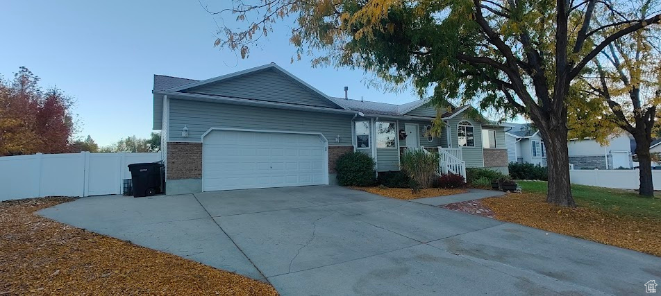 Ranch-style house with a garage