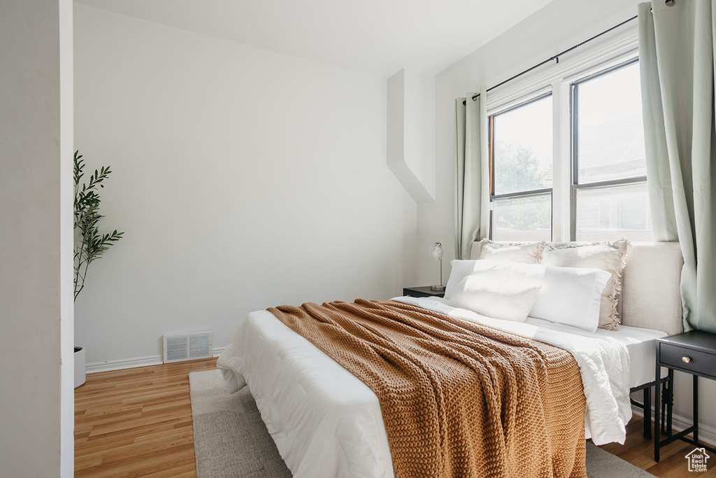 Bedroom featuring light hardwood / wood-style flooring