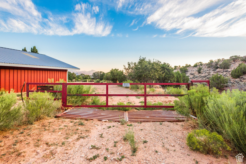 View of yard featuring a rural view