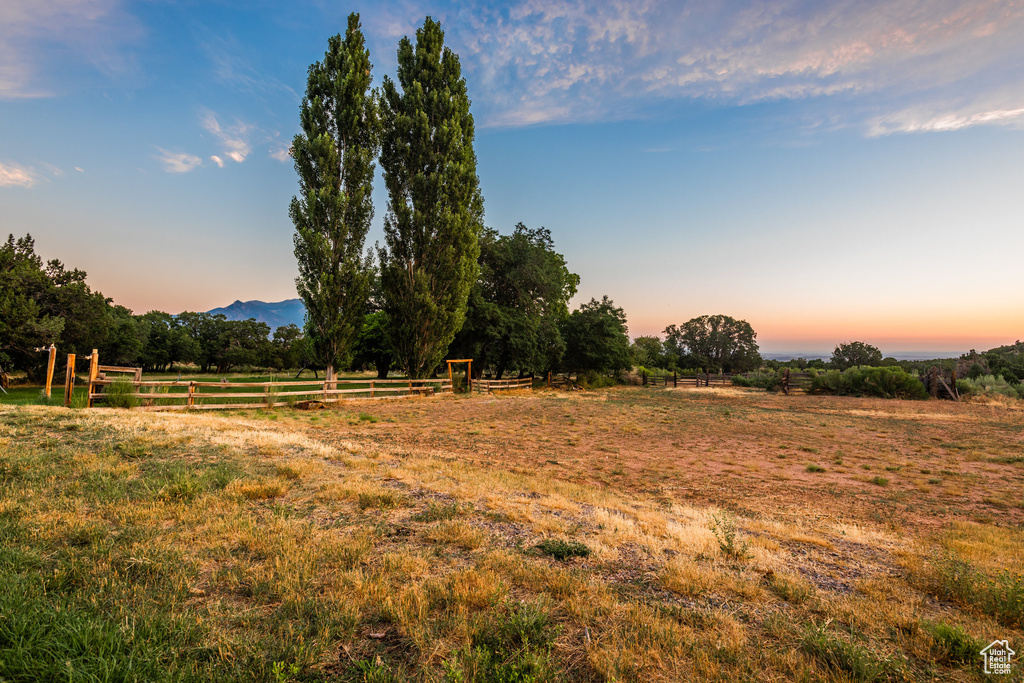 Nature at dusk with a rural view