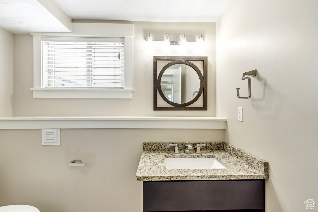 Bathroom featuring vanity