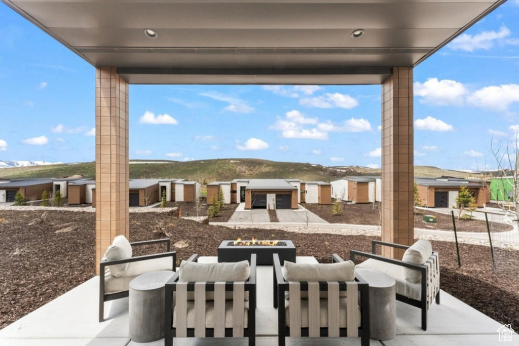 View of patio / terrace with an outdoor living space