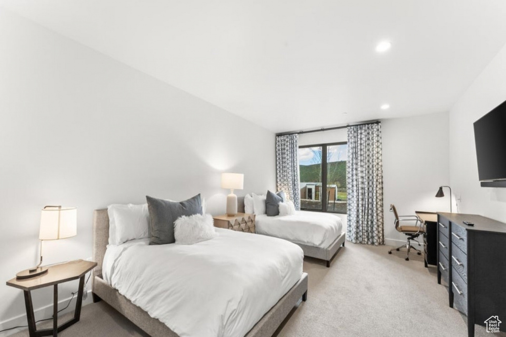 View of carpeted bedroom