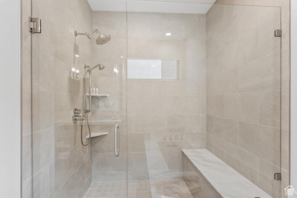 Bathroom with walk in shower