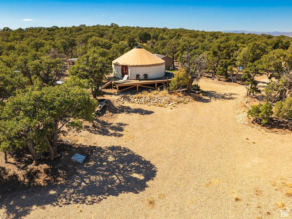 Birds eye view of property