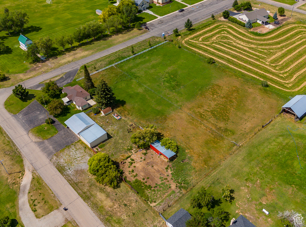 Aerial view featuring a rural view