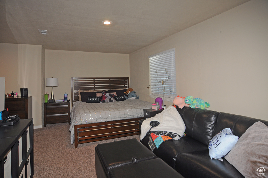 View of carpeted bedroom