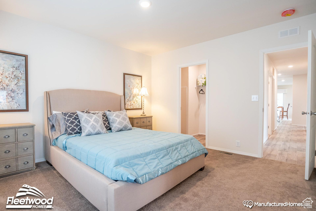 View of carpeted bedroom